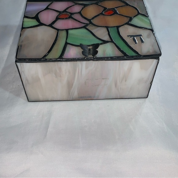 STAINED GLASS Judaica Hebrew Symbol JEWELRY BOX trinket box - Picture 6 of 11